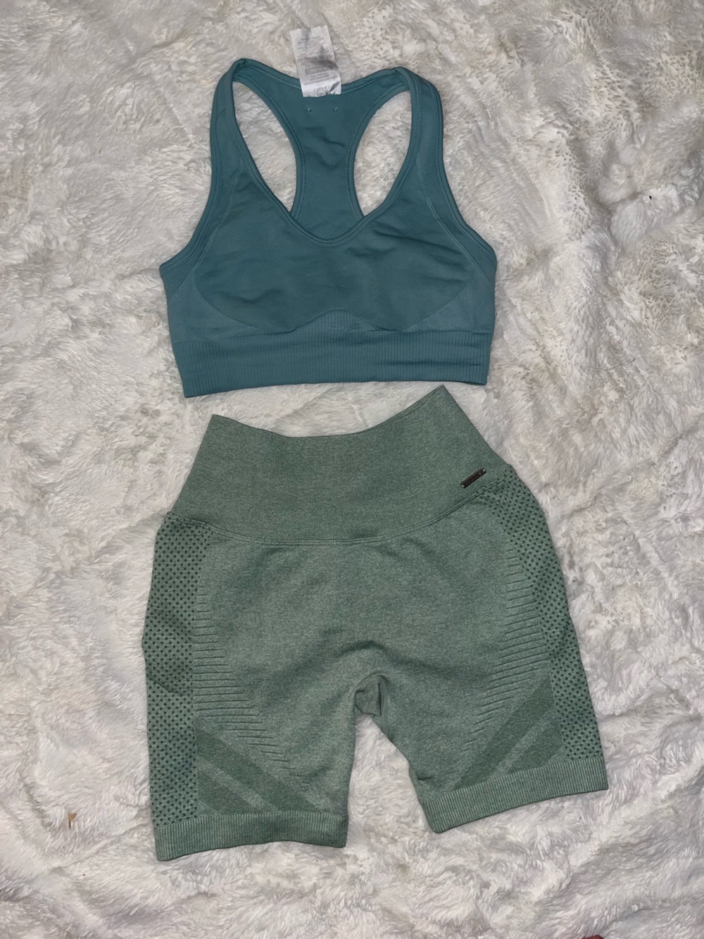 Womens Green Seamless Sweater Top